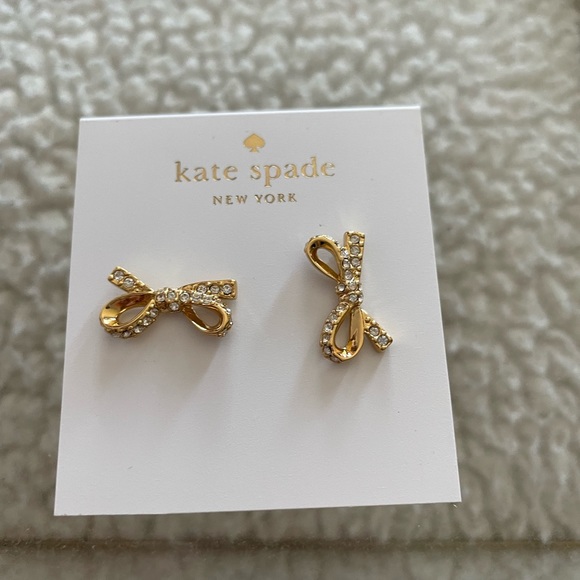 Kate Spade ribbon bow bangle bracelet & earring set - Picture 2 of 9